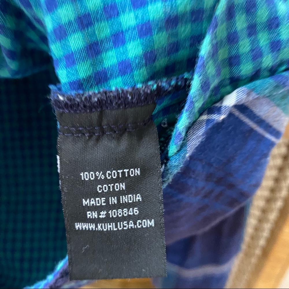 Kuhl Plaid Button Down heavier cotton  Top - Picture 5 of 8